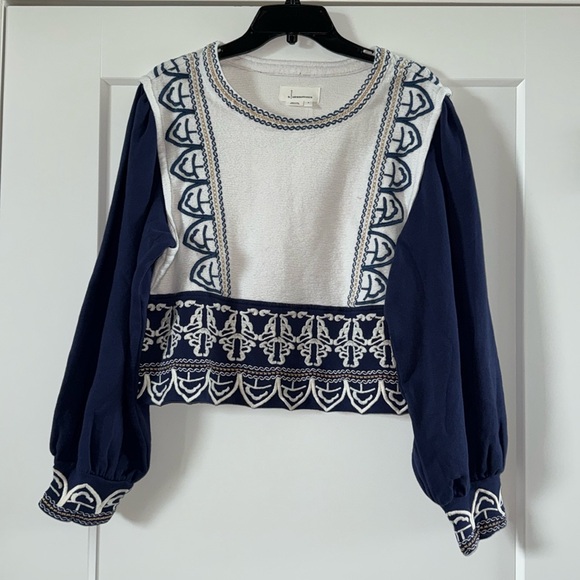 Anthropologie Long Sleeve Embroidered Top NWT Women’s Size Small - Picture 5 of 13